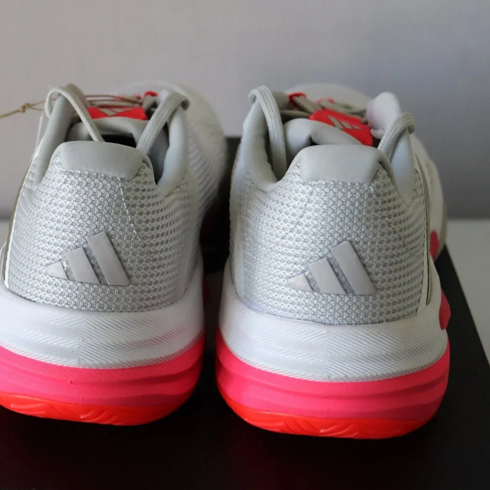 Adidas Barricade 13 Cloud White / Champagne Met. / Lucid Red Tennis Women Size 9